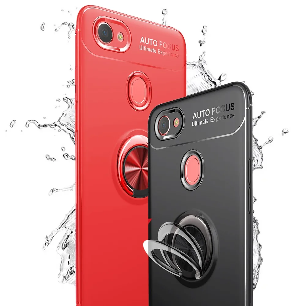 Чехол для OPPO F7 автомобильный держатель подставка магнитное кольцо на палец чехол