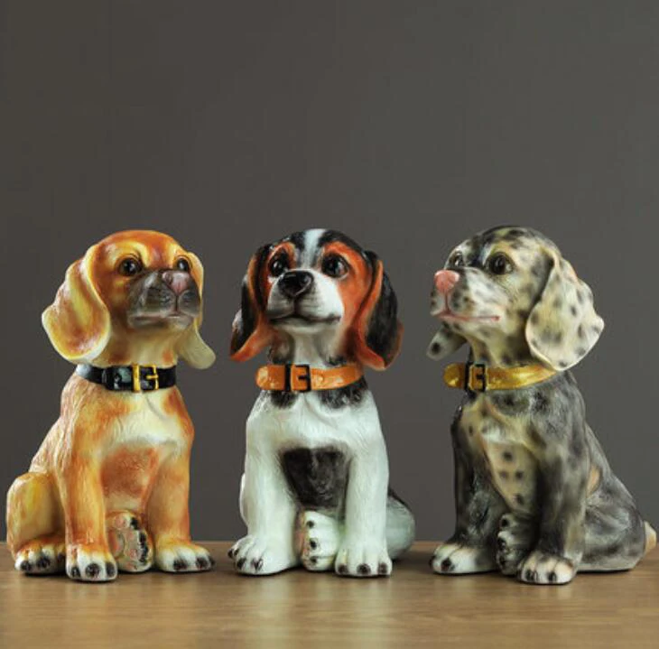 

The simulation dog New Products Figurine Simple Geometric Origami Animal Sculpture Home Decoration statue accessories