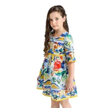 Осень-весна платье для маленькой девочки на 2 до 11 лет Детская одежда Платье для принцессы Повседневная детская одежда праздничное платье для девочек