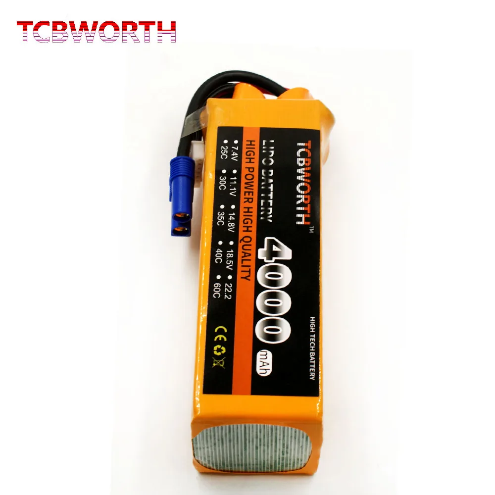 Батареи TCBWORTH 6S 22,2 V 4000mAh 40C-80C RC LiPo батарея для RC самолета вертолета квадрокоптера автомобиля лодки грузовика 6S RC батарея