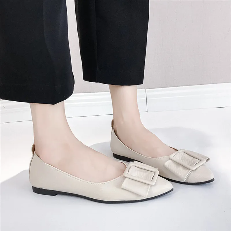 shoes woman Women's Fashion Casual Solid Colors Pointed Toe Flat With Shallow Work zapatillas mujer Shoesflat shoes women #4j24 (32)