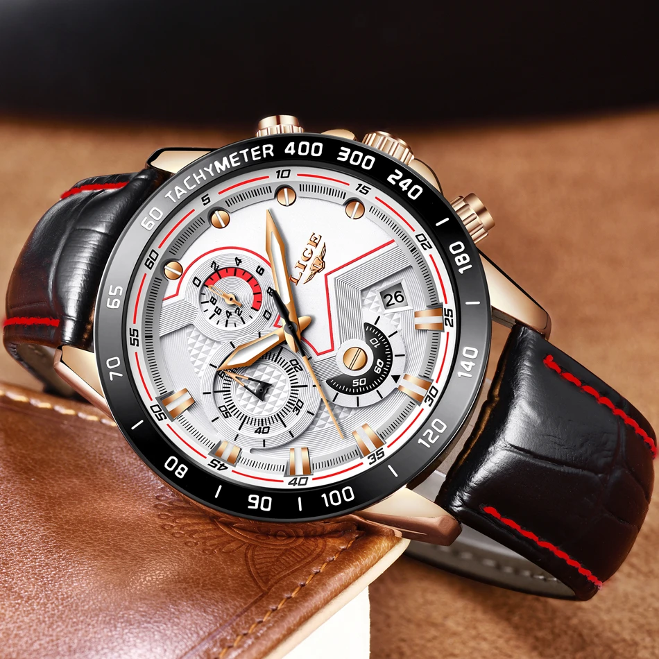 Relogio Masculino LIGE мужские s часы Топ бренд класса люкс водонепроницаемые Модные кварцевые часы мужские повседневные Дата кожаные спортивные наручные часы