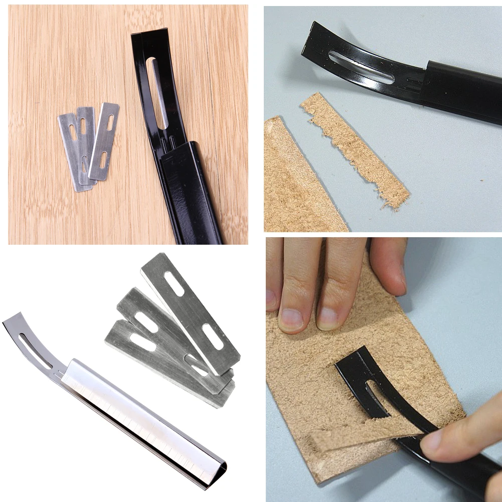 

Safety Skiver Beveler Thinning Leather Craft Blade For DIY Folds Seams Tool Leathercraft Cutter Accessory