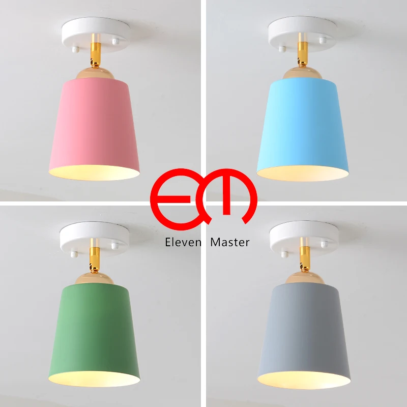 

Macaron colorful led ceiling lamp 360 degree rotatable Stairway Aisle ceiling light bedroom wall sconce Creative lights WCL046