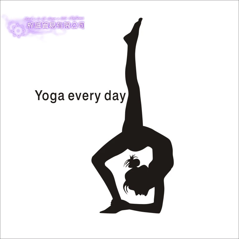 DCTAL Yoga Girl Club Sticker Decal Patanjali Posters Yug Vinyl Wall Decals Pegatina Decor Mural Yoga Sticker