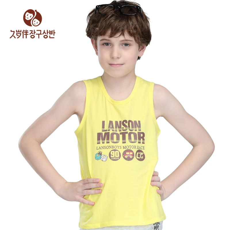 Summer Style Casual Boys Vests Kids Tank Top Cool Children Undershirt