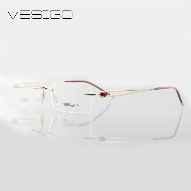 ultra light font b titanium b font rimless myopia glasses font b frames b font fashion