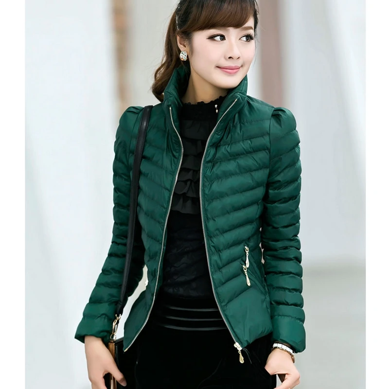 

2017 AUTUMN/WINTER WOMEN JACKET THICK SOLID SLIM THIN SHORT PARKAS COTTON PADDED COAT FEMALE CLOTHES HIGH QUALITY HOT SALE ZL250