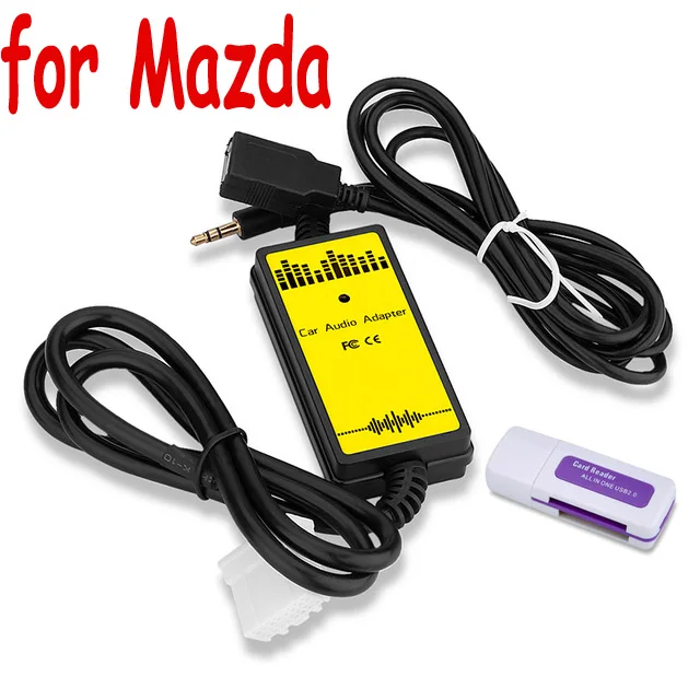 

Car USB CD Adapter Audio MP3 Interface SD AUX USB Data Cable Connect Virtual CD Changer High Quality MP3 / WMA Decoder for Mazda