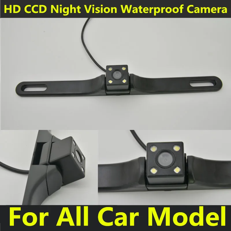 Car reversing camera CCD HD vehicle license plate frame type LED camera