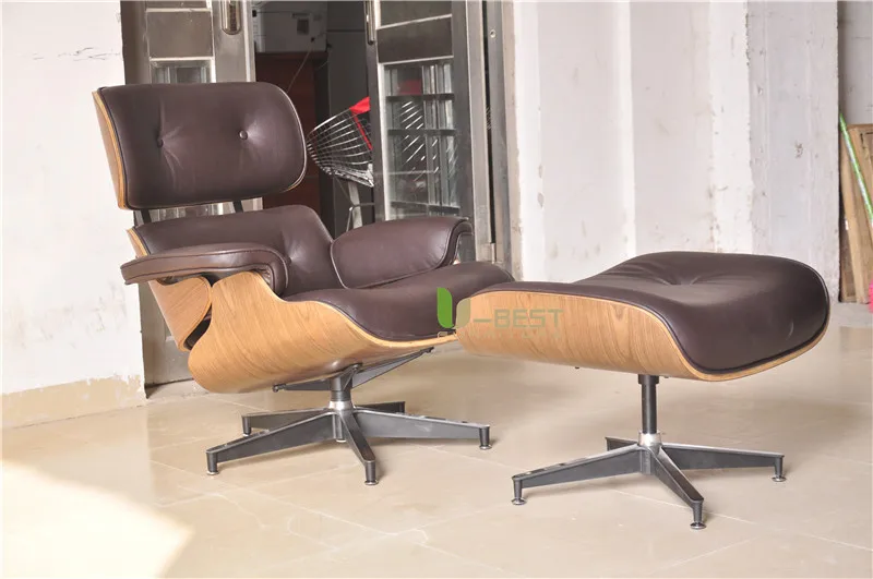eames lounge chair with ottoman dark brown leather designer furniture (1)