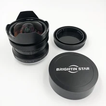 Brightin Star 7,5 мм F2.8 ii 180 градусов супер широкоугольный объектив рыбий глаз ручной фокус беззеркальная камера объектив для камеры Canon APS-C