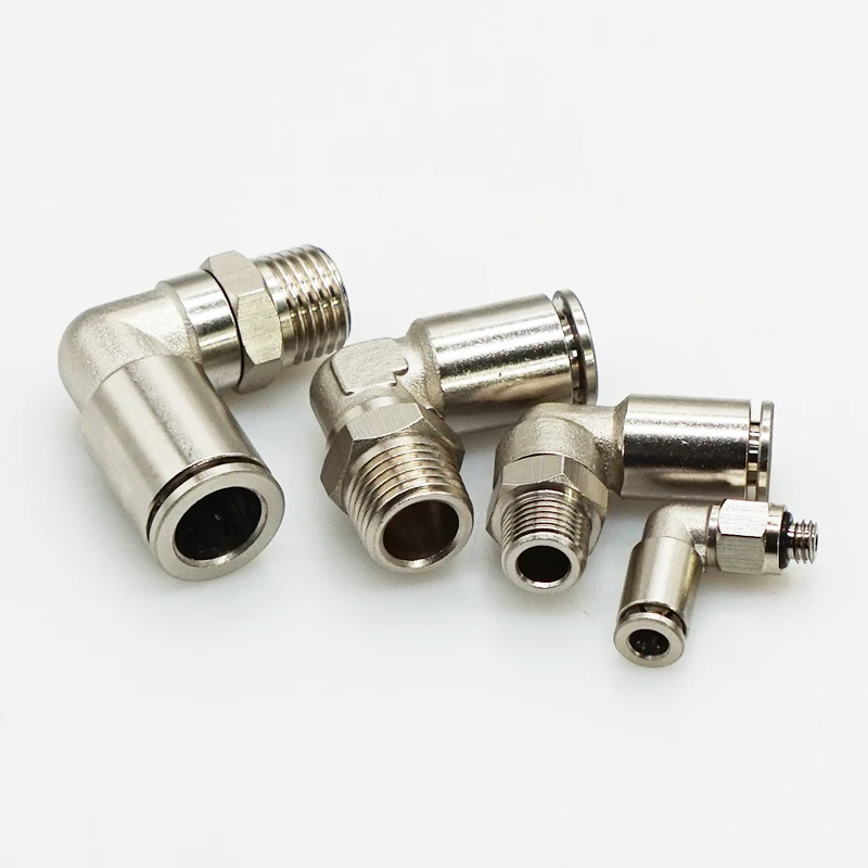 PL6 04 Brass Fitting Pneumatic Compressor Male Straight Compress Air