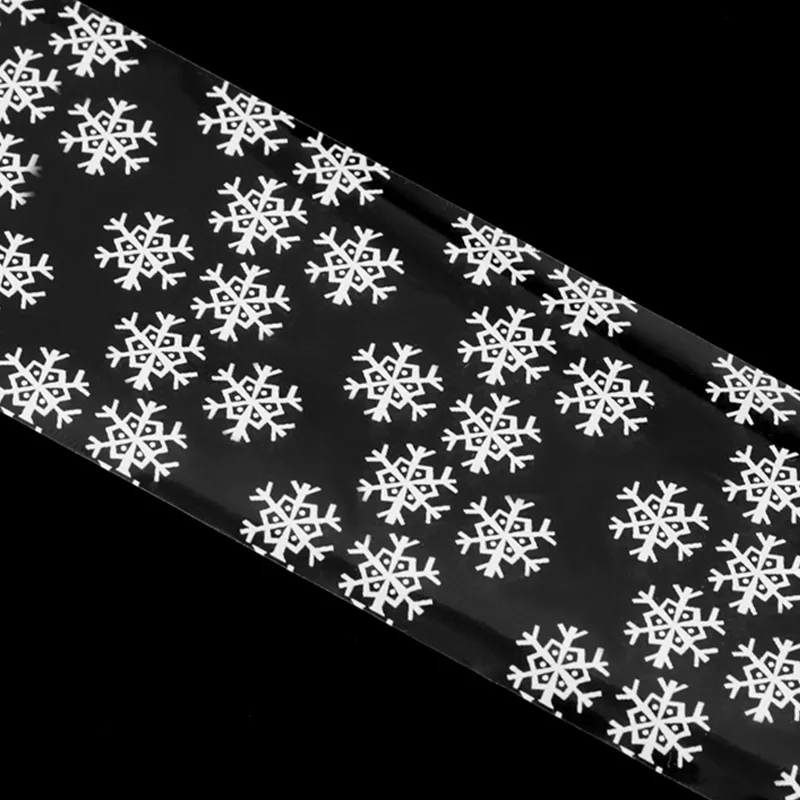 100x4 см Рождество снег наклейки для ногтей 3D белая Снежинка дизайн переноса фольги для украшения ногтей