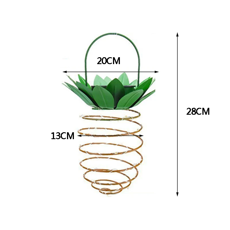 Светодиодный свет сада солнечный свет Открытый Декор ананас висит Фея лампы Водонепроницаемый 25 светодиодный для домашнего пейзаж для