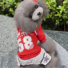 2016 Warm Pet Dog cotton clothes 58 figure pattern Apparel Puppy dog Jumpsuit Hoodie four legs