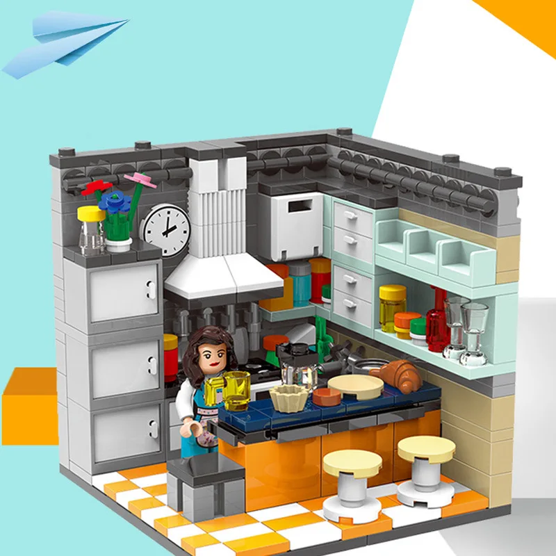 

Toys for Children Urban Street View Educational Toys Bricks For Children Scene Simulation Building Blocks oyuncak City blocks