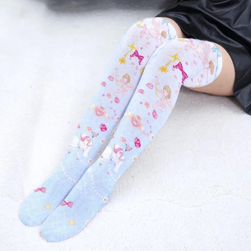 05 Knee Stockings Women Nylon Thigh High Over The Knee Stockings For Ladies Girls Summer Long Stocking Sexy Medias 6S-SW43 - Цвет: 05