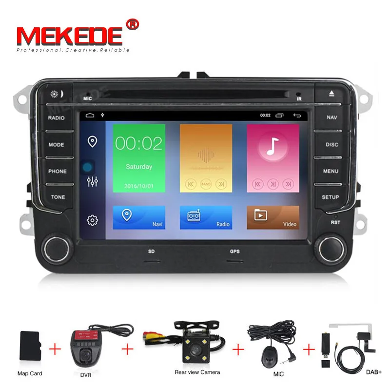 1024x600 HD 2DIN 2G android 8,1 автомобильный dvd-плеер для VW polo golf passat tiguan skoda yeti superb rapid для skoda gps navi