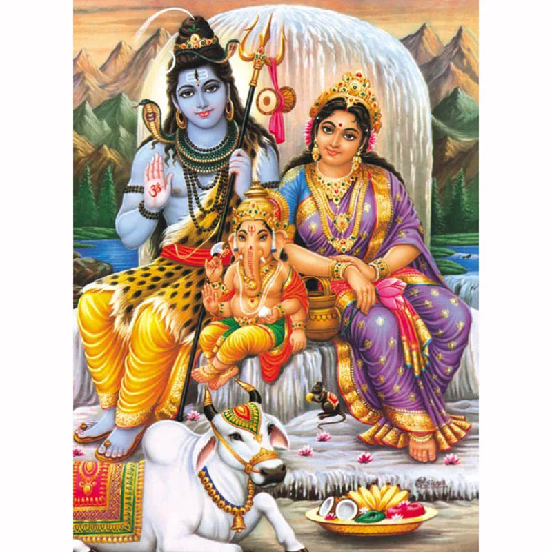 Религиозная квадратная Алмазная мозаика Shiva 5D Сделай Сам Алмазная вышивка крестиком Бог полная квадратная Алмазная вышивка индуизм Декор