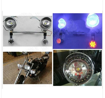 

LED Turn Signal Spot Light Bar For Honda Shadow Spirit Aero ACE Steed VLX 400 600 DLX Magna VF 250 VTX1300 1800 Cruisers L-60