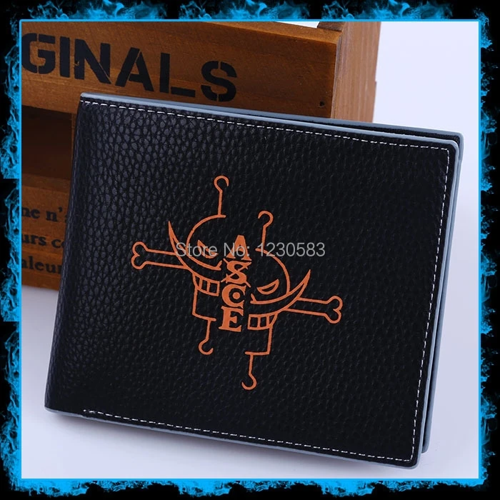 Japanese anime One Piece Edward Newgate mark black PU purse | Игрушки и хобби