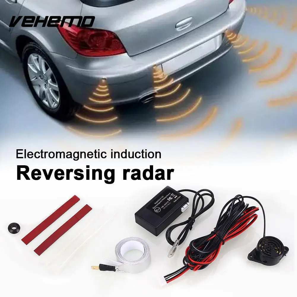 

Vehemo Backup Sensor Radar Parking Sensor 4Pcs/Set 12V U301 Without Drilling Safety Anti-Collision Electromagnetic