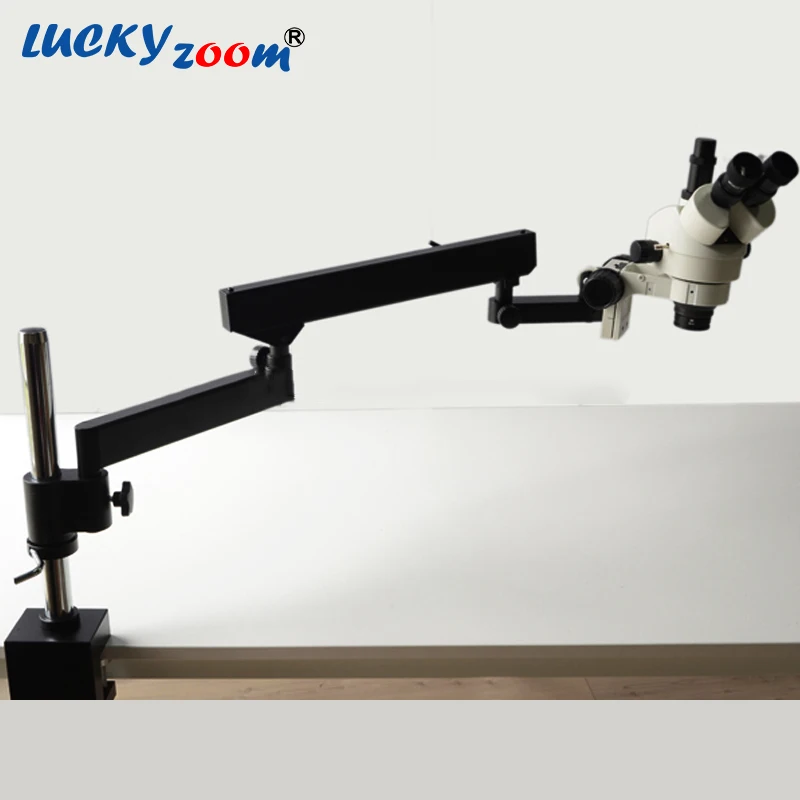 Lucky Zoom Brand 7X-90X ARTICULATING ARM ZOOM STEREO MICROSCOPE+SZM2.0X Objective Auxillary Lens Microscope Accessories