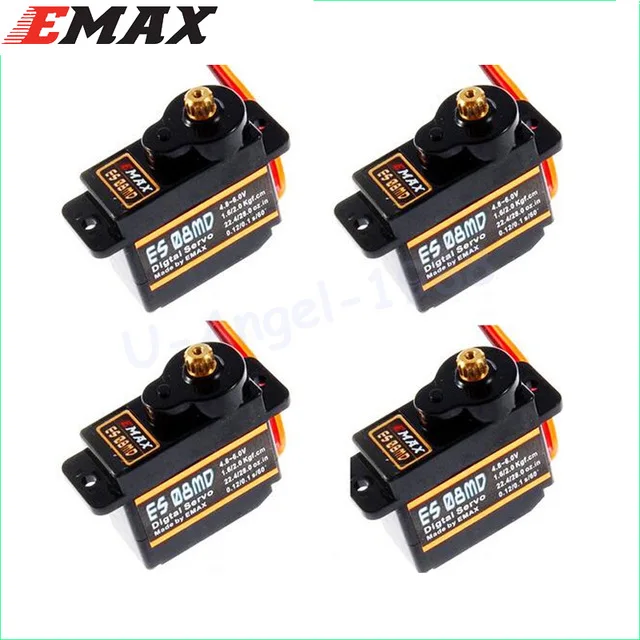 4x EMAX ES08MD Metal GEAR Digital Servo up sg90 ES08A ES08MA MG90S TREX 450 Free shipping 4x EMAX ES08MD Metal GEAR Digital Servo up sg90 ES08A ES08MA MG90S TREX 450 Free shipping
