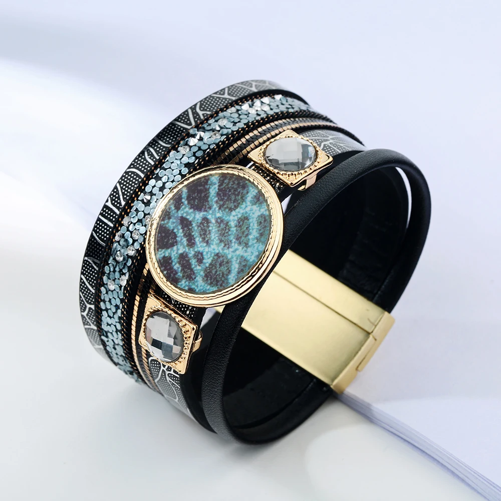 Pulseras, Модный женский браслет из искусственной кожи, магнитные браслеты и браслеты для женщин и мужчин, ювелирное изделие, очаровательный браслет Pulseira masculina