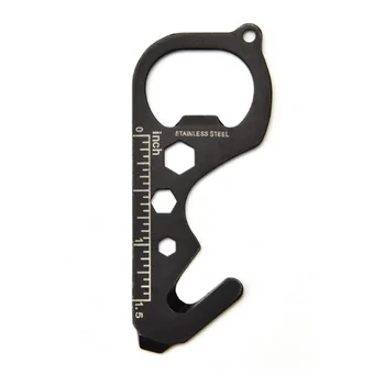 

1PC Multi-function Pocket Tool Bottle Multi Gadget Multi-purpose Camp Opener Black Outdoor Tool
