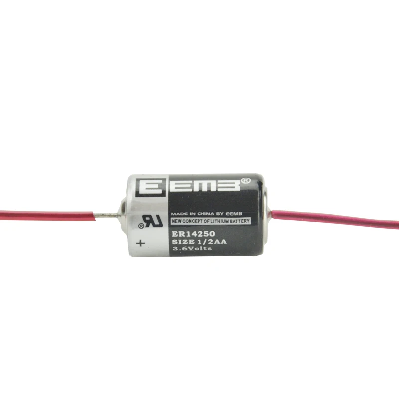 

Freeshipping 12pcs/lot EEMB ER14250 1 / 2AA 3.6V1200mAh lithium batteries PLC battery ETC battery (with solder pins)
