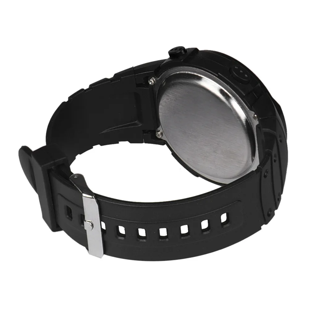 Модные спортивные водонепроницаемые мужские часы с ЖК-дисплеем и секундомером, спортивные часы на резиновом ремешке, светящиеся наручные часы, люксовый бренд