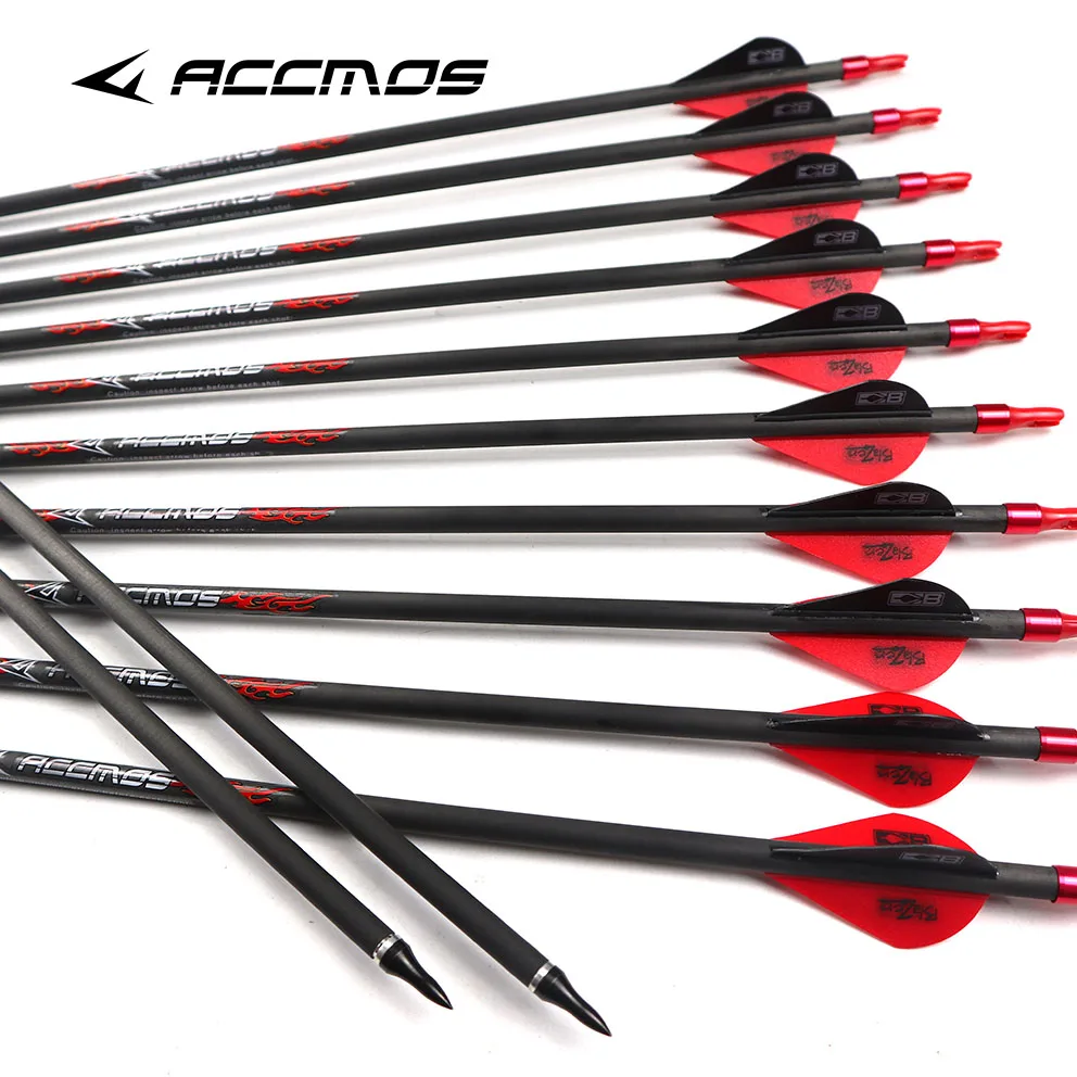 6/12pc 100Pure Carbon Arrow ID 6.2 mm Sp200 300 350 400 500 600 700