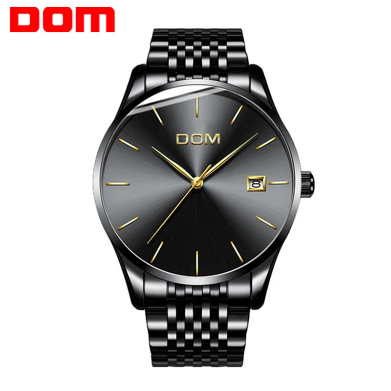 

Men Watch DOM Top Brand Fashion Quartz Watch Casual quartz-watch leather Mesh strap ultra thin Clock relogio masculino Watch man