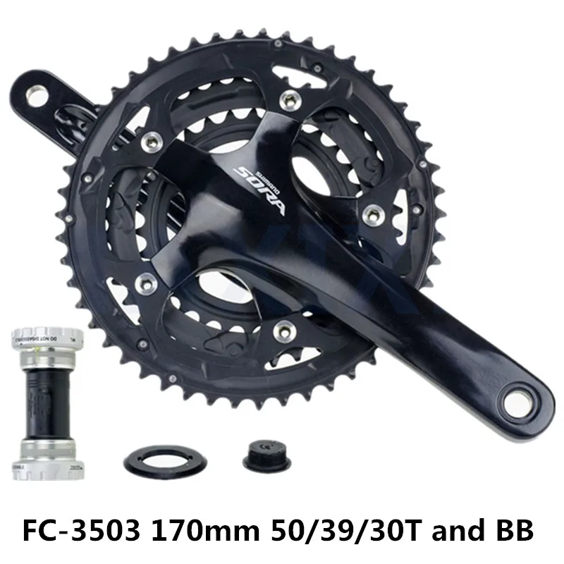 Новый оригинальный неиспользованный SHIMANO Сора FC 3503 170 мм 50 39 30T 9 скорость