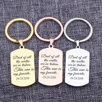 

Key Holder Dad Of All The Walks We `ve Taken This One Is My Favorite Customized Date Personality Gift Daddy Present Key ring