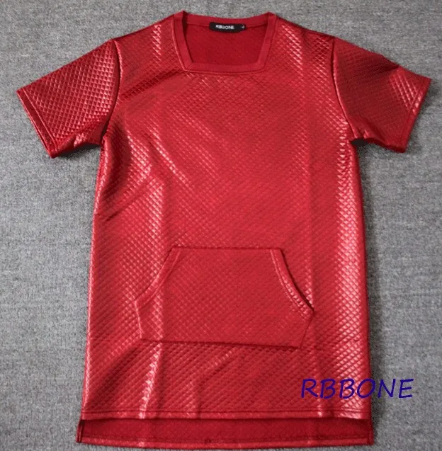 Алмазная кожаная футболка, большая полосатая удлиненная футболка s, Мужская удлиненная футболка, футболка в стиле хип-хоп, уличная футболка