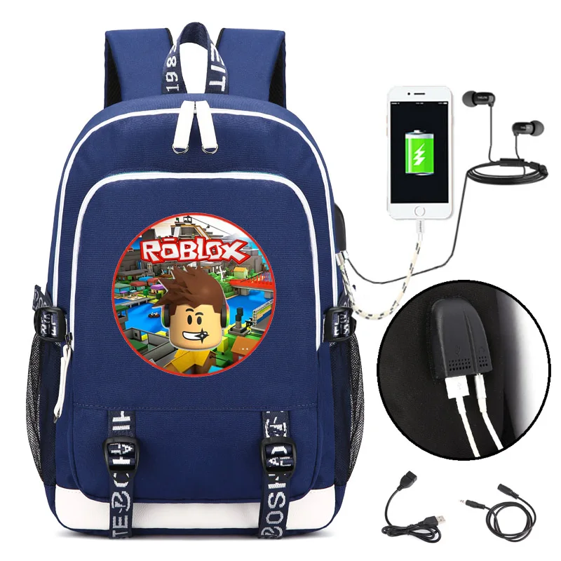 Us 256 20 Offroblox Rugzak Met Usb Poort Opladen En Lock Hoofdtelefoon Interface Voor College Student Werk Mannen Vrouwen In Roblox Rugzak Met - 