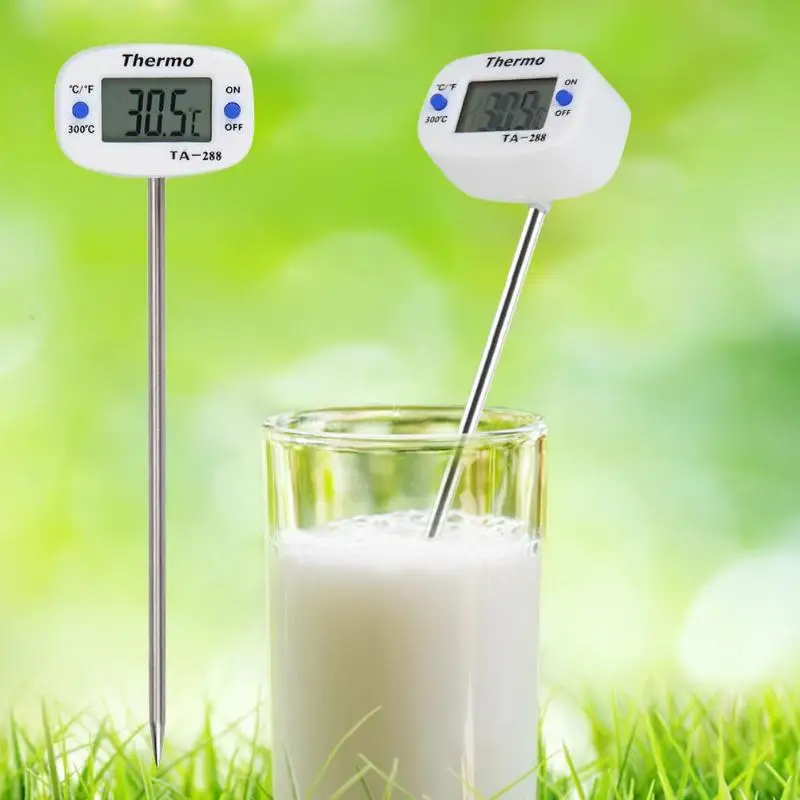 

Food Probe Thermometer Stainless Steel Electronic Digital BBQ Meat Thermometer Rotatable Temperature Test Tool