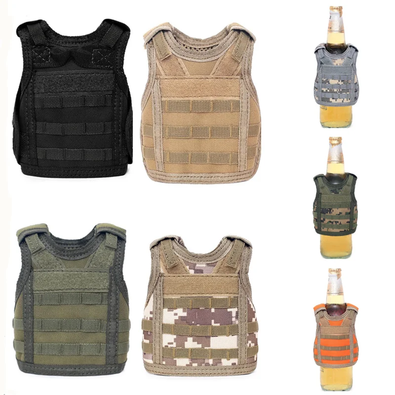 Beer Vest Military Mini Tactical Premium Beer Bottle koozie Molle Vest