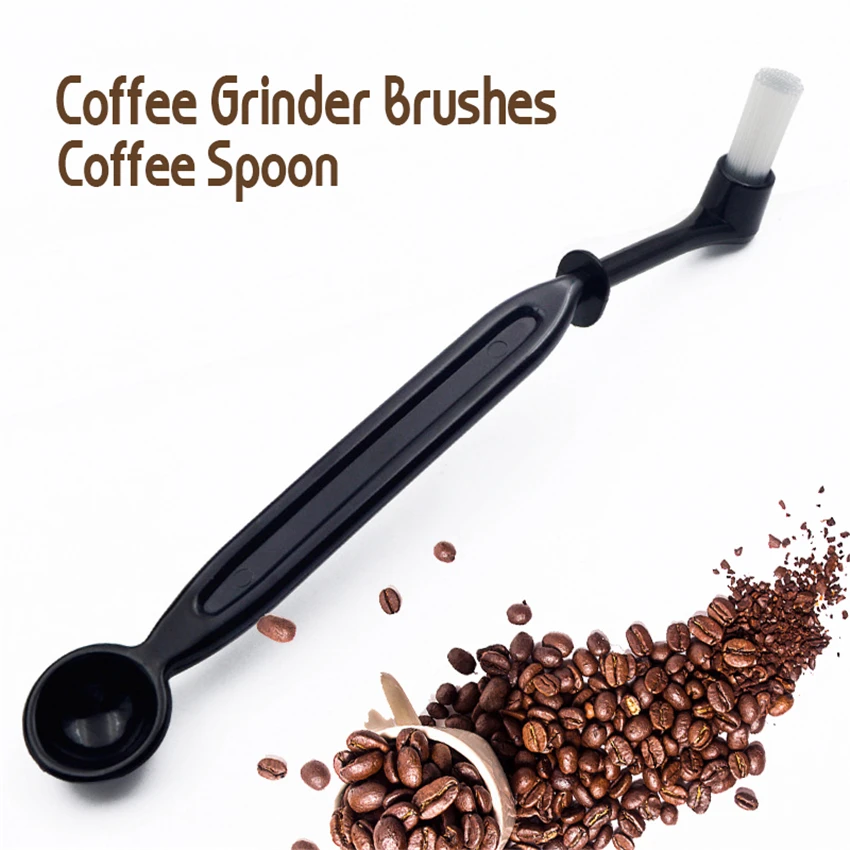 Cepillo profesional de limpieza de café 12,5 cm de espresso Grinder Cepillo de limpieza de nylon Cepillo de codo para filtro móvil y cafetera semiautomática 