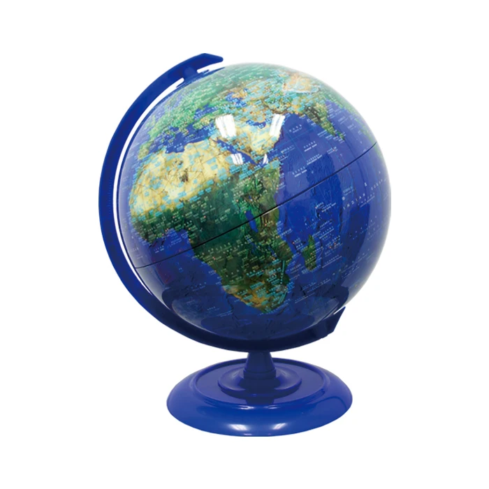 Наклон универсального земного шара диаметром 20 см Hd Океанский синий как на английском, так и на китайском студенческом образовательном унисекс