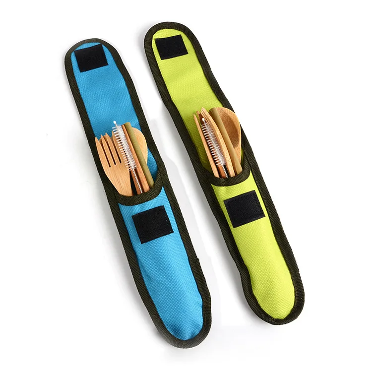 

Travel Bamboo Cutlery Set Picnic Fork Spoon Knife Set 6pcs Wooden Portable Tableware Dining Sets Flatware for Dropshopping