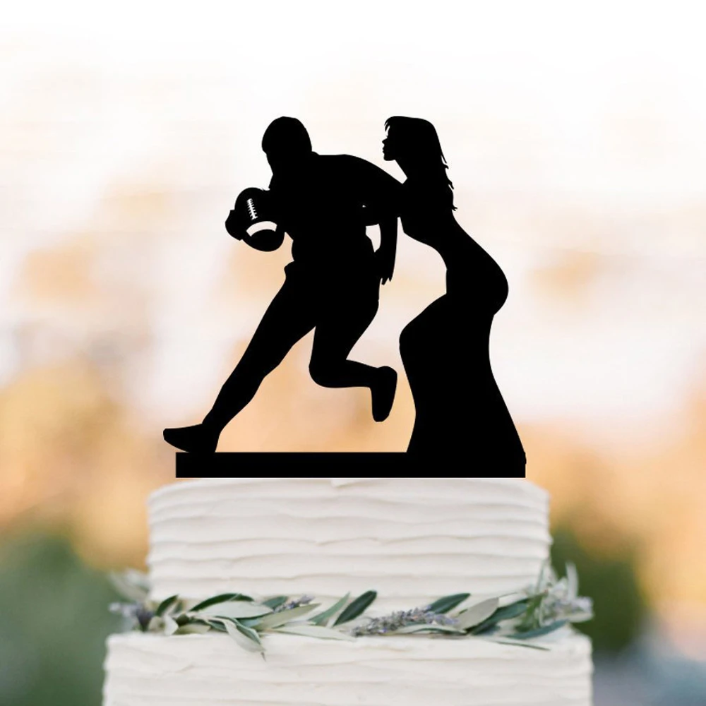 Garniture De Gateau De Mariage Pour Les Joueurs De Rugby Garniture De Gateau De Mariage Unique