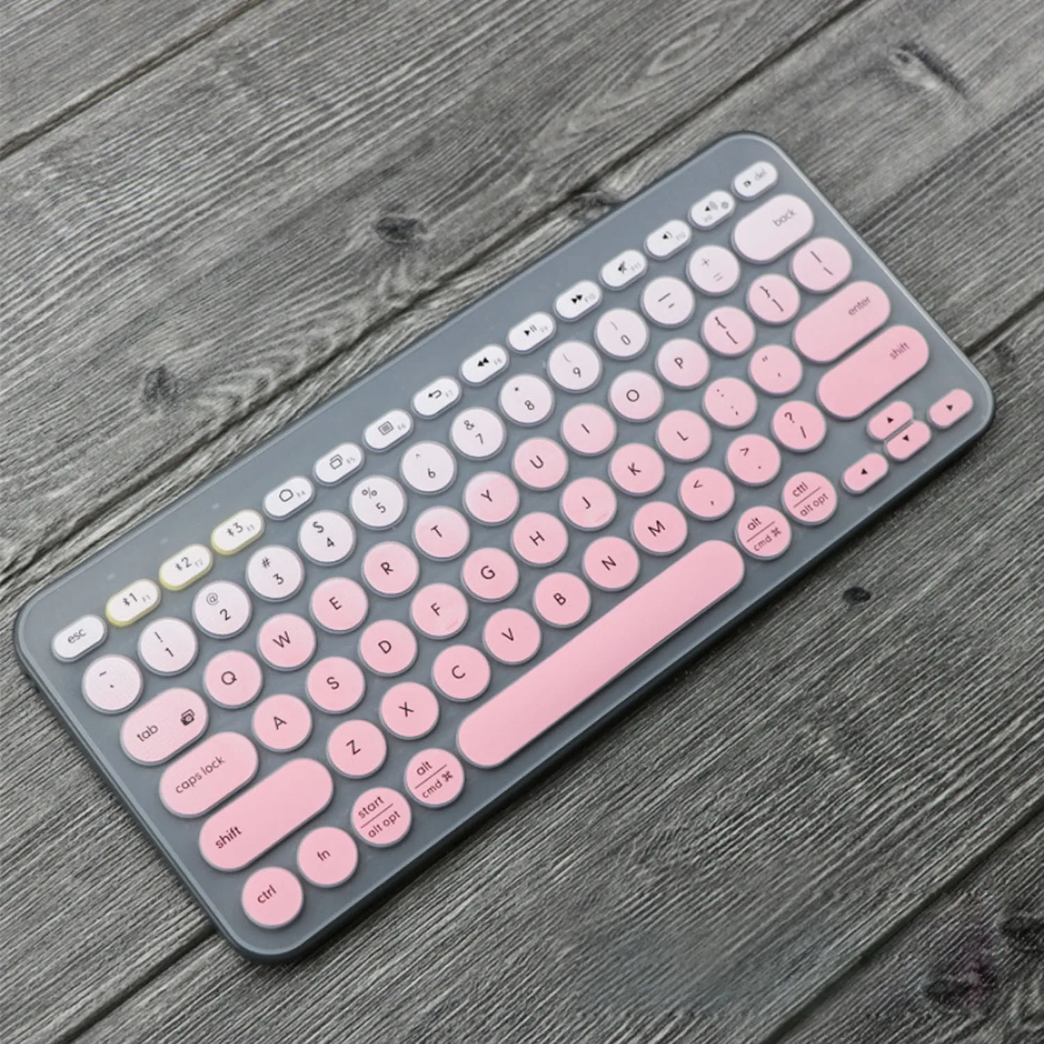 Besegad красочная силиконовая клавиатура для ноутбука, защитный чехол с наклейкой для клавиатуры logitech K380 Bluetooth