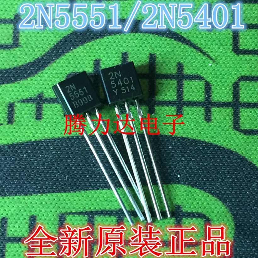 100 шт. Бесплатная доставка 2N5551 2N5401 5551 5401 TO-92 (50 * + 50 2N5551) биполярные транзисторы-BJT PNP