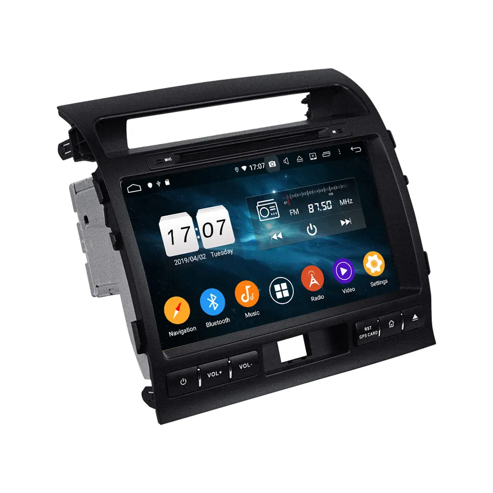 Best DSP Android 9.0 Car no DVD Player GPS Navigation for TOYOTA LAND CRUISER LC200 2008-2015 Auto stereo radio player multimedia Nav 1