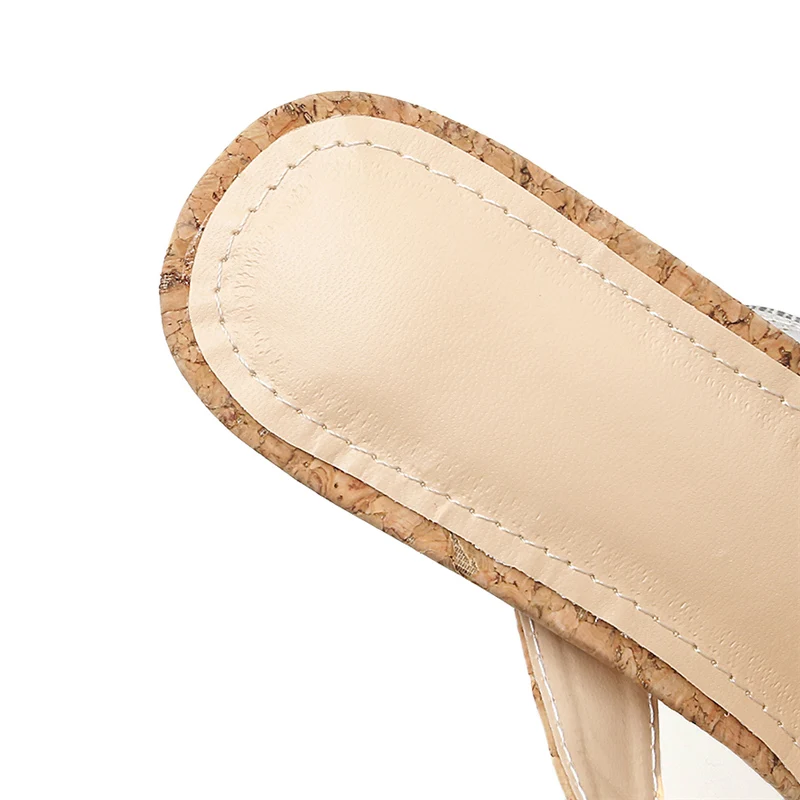 Летние Для женщин 11,5 см высокие каблуки Шлёпанцы прозрачный сланцы шлепанцы без задника с открытыми пальцами на Фетиш Повседневное пряжки для тапочек Роскошная обувь YFD-146