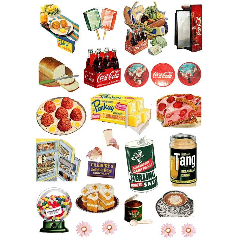 

2 pcs/lot Fast Food Cola Mohamm Planner Diary Sticker Pack Post It Notebook Agenda Bullet Journal Stickers Scrapbooking